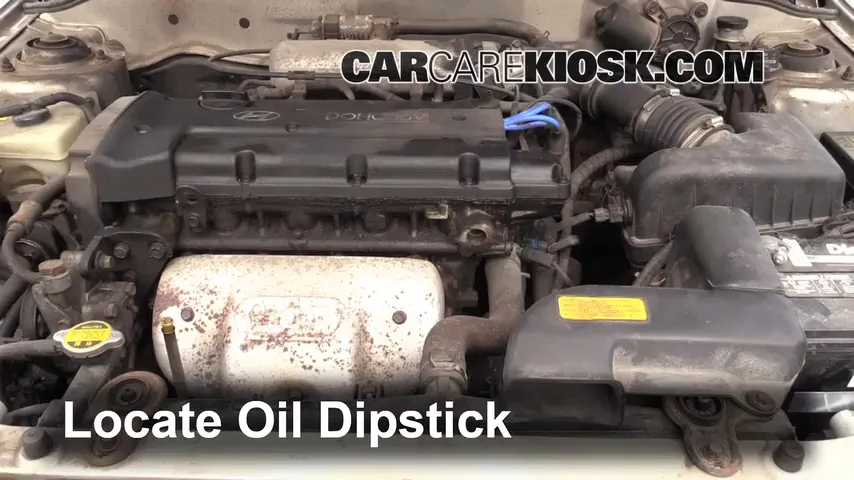 1999 Hyundai Elantra GL 2.0L 4 Cyl. Sedan (4 Door) Oil Check Oil Level
